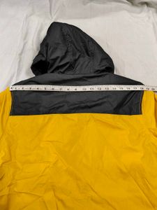 Colourblock Hooded Jacket Charcoal Mustard