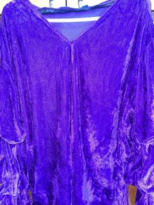 Estonished Purple Velvet Top XXL