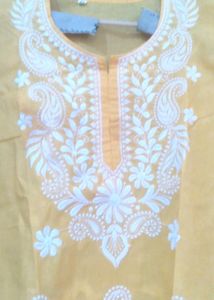 Kolkata Cotton Embroidery Straight Kurtis