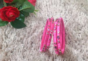 Silk Thread Bangles - Set of 6