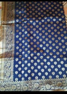 Blue Banarasi Silk Saree