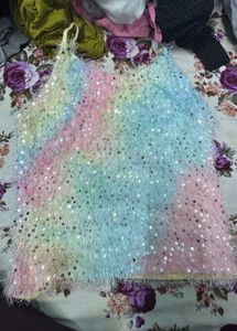 Sparkly Rainbow Sequin Tank Top