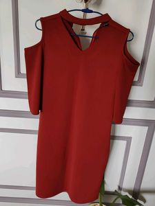 Red Cold Shoulder Dress