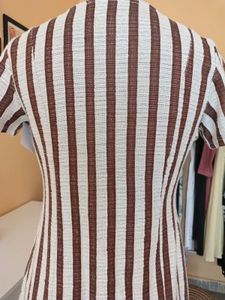 Striped Button-Down Mini Dress