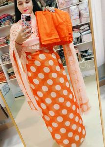 Polka Dot Salwar Kameez Unstitched Clothes