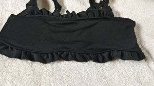 SEXY BLACK PADDED BRALETTE TOP
