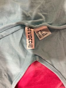 Blue Halter Crop Top