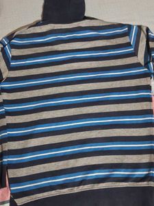 Striped Zip-Up Hoodie