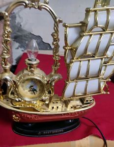 Ship Night Lamp Wit Clock