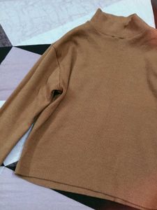 Brown Turtleneck Sweater