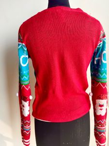 Festive Christmas Sweater with Embellishments