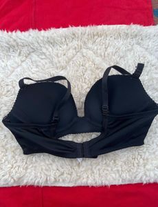 Striped push-up double padded Bra