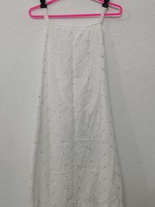 Vintage White Floral Maxi Dress