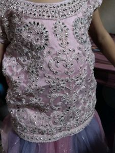 Girls Lavender &amp; Pink Party Dress