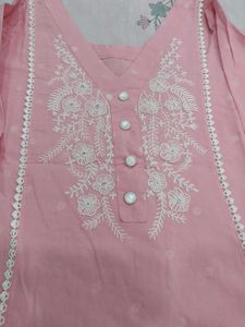 Pink Handwork Kurta