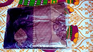 Elegant Purple  new Banarasi Saree