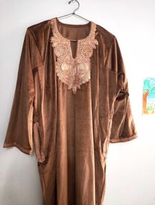 Kashmiri Velvet Phiran with Tilla work