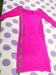 Magenta Colour Frock For Girls