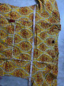Yellow Printed Kurta