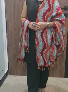 Elegant Printed Dupatta with kurta set