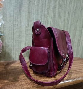 Imported Original Leather Sling Bag