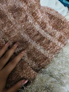 Vintage Fuzzy Brown Cardigan Sweater