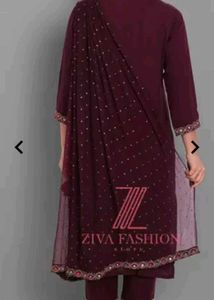 Maroon Traditional kurta