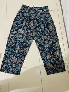 XL Printed Floral Dress and Pants Set