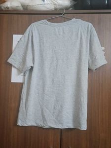 Grey Silver Cotton Tshirt