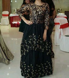 Black&Golden Sequins Gown