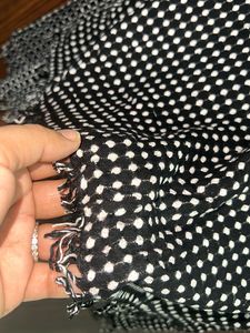 Black &amp; White Dotted Stole