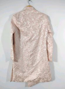 Pink Embossed Indo-Western Sherwani (Men)