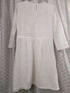 White Net Mini Dress