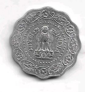 1972 India 10 Paise Coin