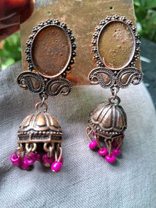 Boho Bronze Jhumka Earrings