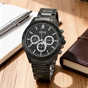 BOSS Green Dial Watch chrono working