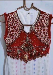 Festive Frock suit With Net Dupatta