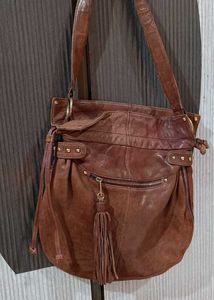 Leather Fringe Crossbody Bag