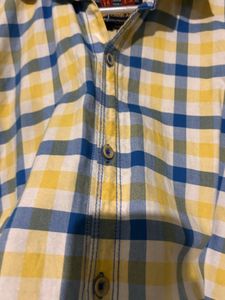 Checked Button-Down Shirt💛🖤💚