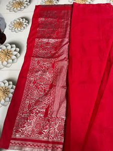 New Chilli Red Colour Saree😍🔥
