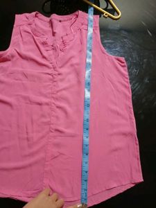 Summer Pink Half Shirt For Women