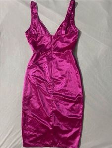 Fushia Pink Corset Bodycon Dress