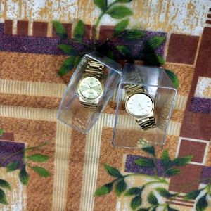 Combo Of 2 Sonata Gold Watch