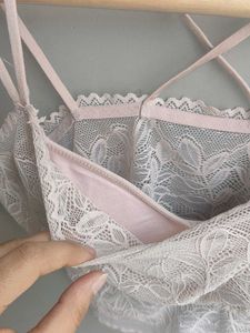 Pink Lace Bralette With Padding