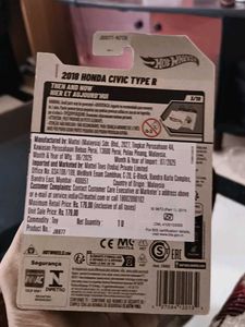 Hot Wheels 2018 Honda Civic Type R
