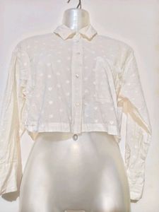 🎊Buy 1, Get 1 Free🎁32"-34" White Heart Crop Top