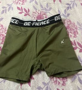 Olive Green Active Shorts