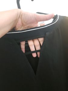 Black Formal Midi Dress With 2 Side Pockets