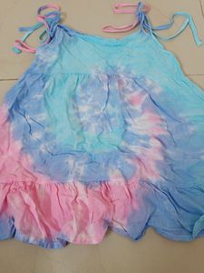 Tie Dye Cotton Beach Wear For Girls