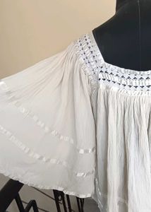 Creamy White Boho Tunic Top